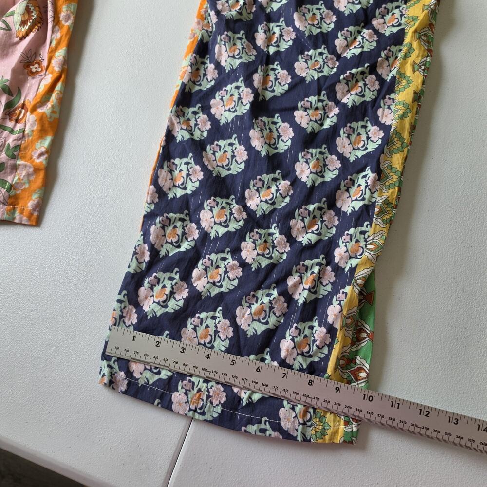Floral Patchwork Wide-Leg Jumpsuit in Pink, Navy & Yellow - Picture 9 of 14
